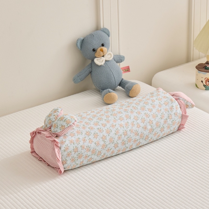 佳合枕芯 2025新款纯棉小清新兔耳朵荞麦枕头枕芯 蓝色小碎花 30*48cm一只