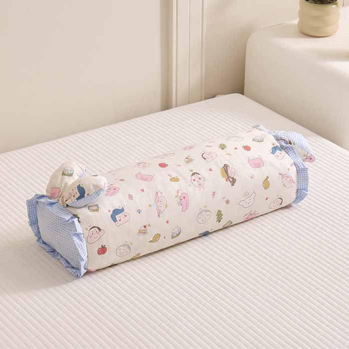 佳合枕芯 2025新款纯棉小清新兔耳朵荞麦枕头枕芯 呆呆蓝 30*48cm一对