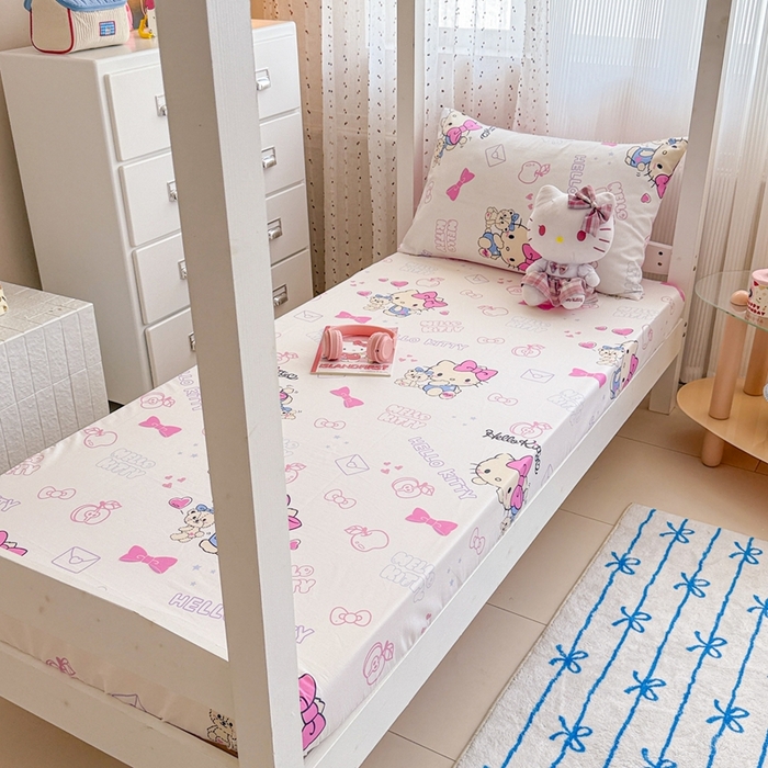 91家纺网 家纺一手货源 找家纺 （总）沐辰 2025新款全棉纯棉三丽鸥学生季系列单床单单品床单单件床单