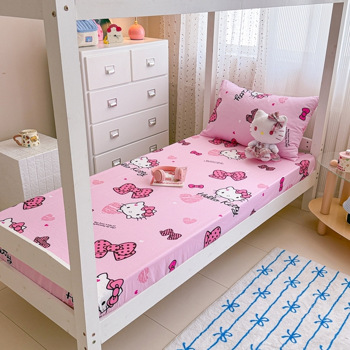 91家纺网 家纺一手货源 找家纺 （总）沐辰 2025新款全棉纯棉三丽鸥学生季系列单床单单品床单单件床单