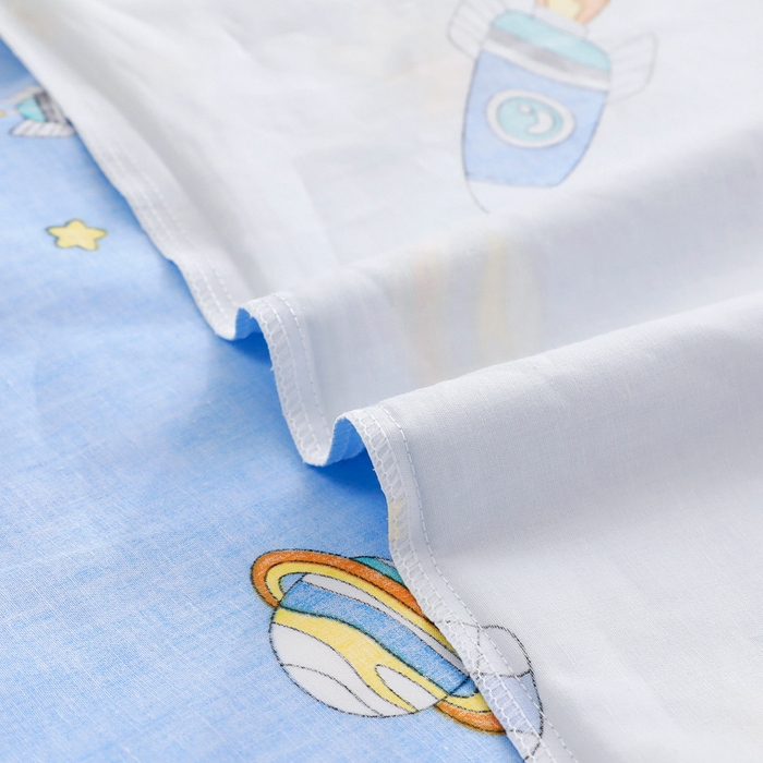 91家纺网 家纺一手货源 找家纺 吉咪兔家纺 2025新款全棉纯棉幼儿园三件套儿童被褥六件套宝宝午睡入园婴儿床床上用品 遨游太空