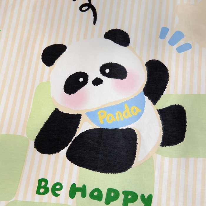 91家纺网 家纺一手货源 找家纺 吉咪兔家纺 2025新款全棉纯棉幼儿园三件套儿童被褥六件套宝宝午睡入园婴儿床床上用品 格子熊猫