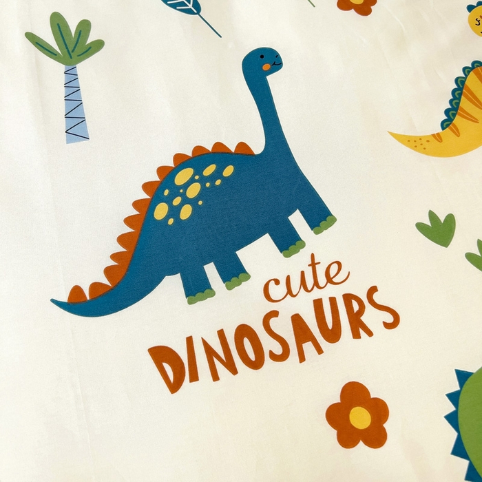 91家纺网 家纺一手货源 找家纺 吉咪兔家纺 2025新款全棉纯棉幼儿园三件套儿童被褥六件套宝宝午睡入园婴儿床床上用品 恐龙家族