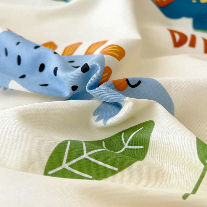 91家纺网 家纺一手货源 找家纺 吉咪兔家纺 2025新款全棉纯棉幼儿园三件套儿童被褥六件套宝宝午睡入园婴儿床床上用品 恐龙家族