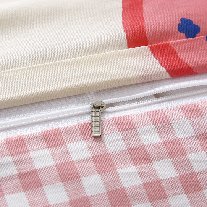 91家纺网 家纺一手货源 找家纺 吉咪兔家纺 2025新款全棉纯棉幼儿园三件套儿童被褥六件套宝宝午睡入园婴儿床床上用品 奶油草莓