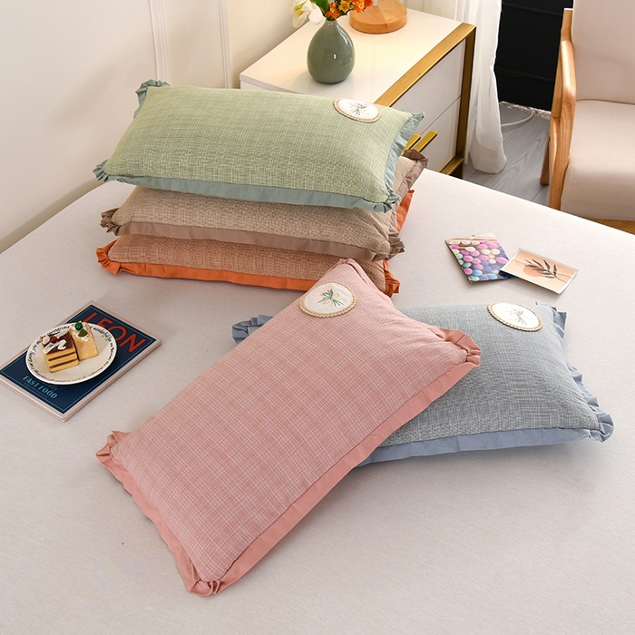 （总）金牛枕芯 2025新款全棉纯棉单层纱荞麦枕枕头枕芯-郁金香饼