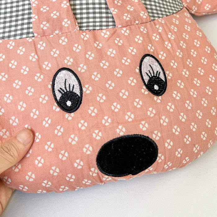 91家纺网 家纺一手货源 找家纺 亦帆枕芯 2025新款全棉纱布全荞麦壳枕小狗旺财成人学生儿童枕芯加枕套 旺财-粉 30x50cm苦荞款/只