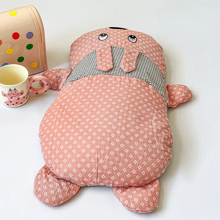 91家纺网 家纺一手货源 找家纺 亦帆枕芯 2025新款全棉纱布全荞麦壳枕小狗旺财成人学生儿童枕芯加枕套 旺财-粉 30x50cm苦荞款/只