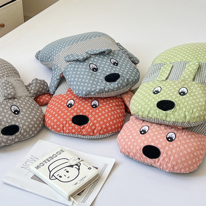 91家纺网 家纺一手货源 找家纺 亦帆枕芯 2025新款全棉纱布全荞麦壳枕小狗旺财成人学生儿童枕芯加枕套 组合图仅做展示 30x50cm苦荞款/对