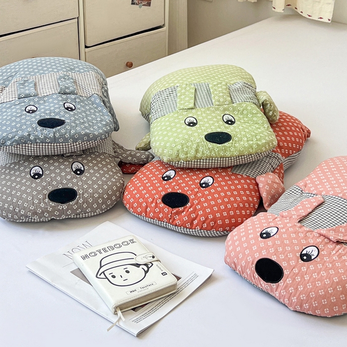 91家纺网 家纺一手货源 找家纺 亦帆枕芯 2025新款全棉纱布全荞麦壳枕小狗旺财成人学生儿童枕芯加枕套 组合图仅做展示 30x50cm苦荞款/对