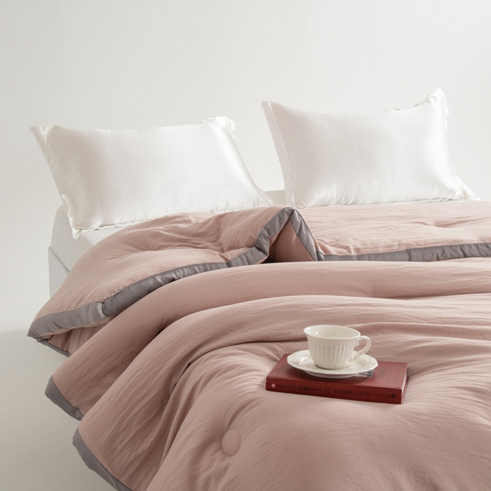 91家纺网 家纺一手货源 找家纺 森林人 2025新款A类水洗棉立体纤维被夏被春秋被冬被被子被芯 立体-卡其灰