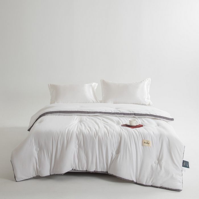 91家纺网 家纺一手货源 找家纺 森林人 2025新款A类水洗棉立体纤维被夏被春秋被冬被被子被芯 立体-本白