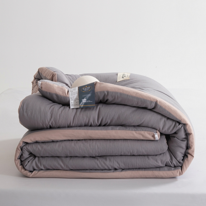 91家纺网 家纺一手货源 找家纺 森林人 2025新款A类水洗棉立体纤维被夏被春秋被冬被被子被芯 立体-深灰