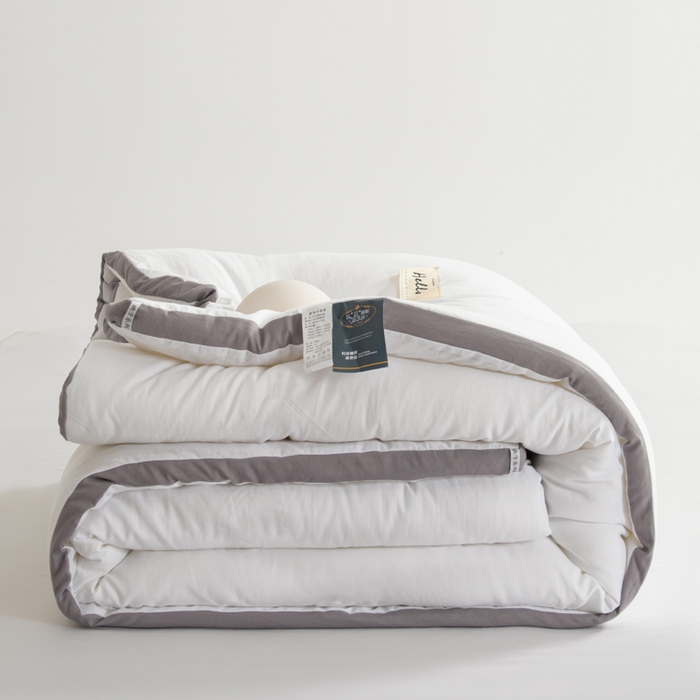 91家纺网 家纺一手货源 找家纺 森林人 2025新款A类水洗棉立体纤维被夏被春秋被冬被被子被芯 立体-本白