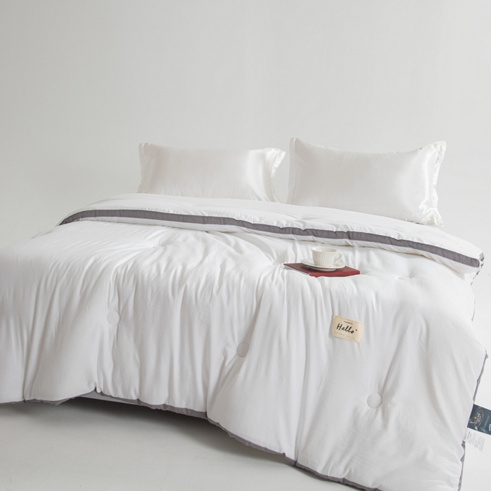 91家纺网 家纺一手货源 找家纺 森林人 2025新款A类水洗棉立体纤维被夏被春秋被冬被被子被芯 立体-本白