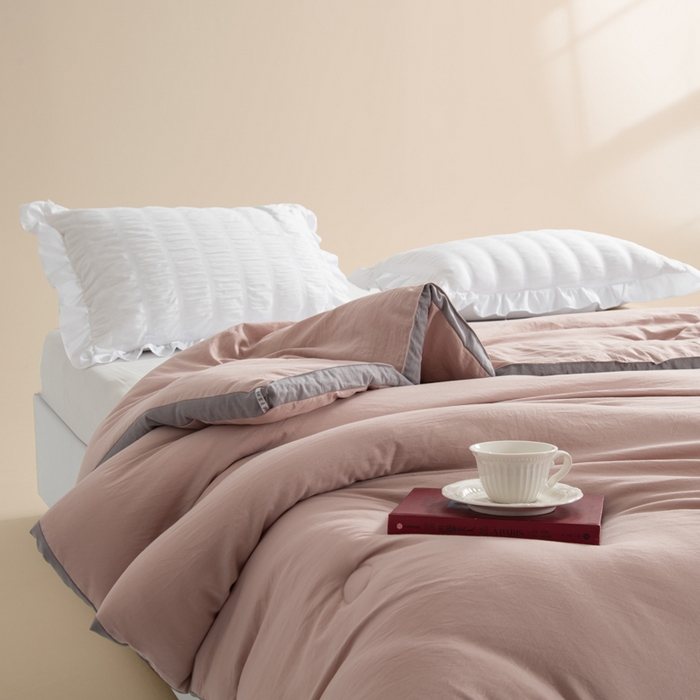 91家纺网 家纺一手货源 找家纺 森林人 2025新款A类水洗棉立体大豆纤维被夏被春秋被冬被被子被芯 立体-卡其