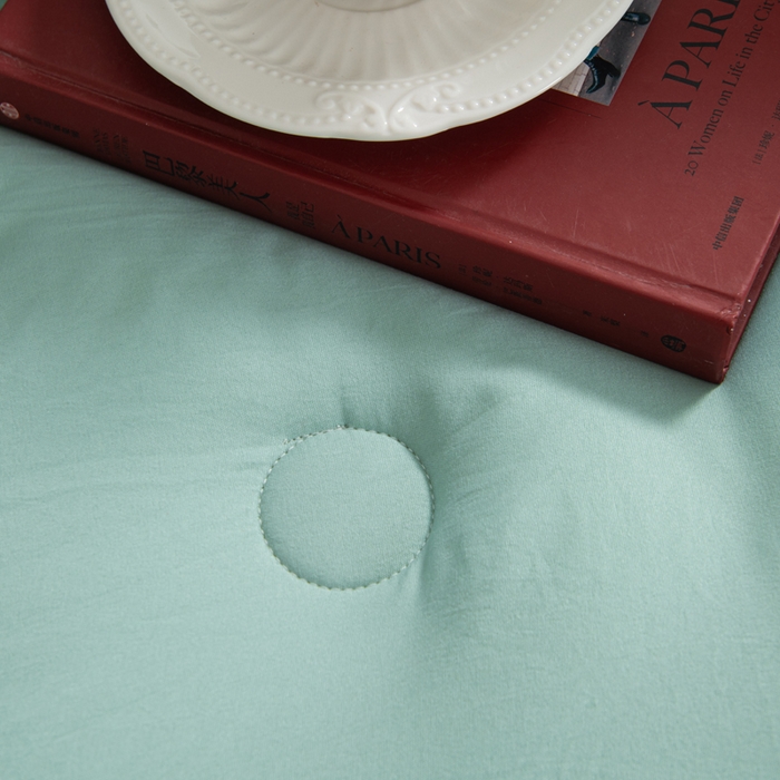 91家纺网 家纺一手货源 找家纺 森林人 2025新款A类水洗棉立体大豆纤维被夏被春秋被冬被被子被芯 立体-薄荷绿