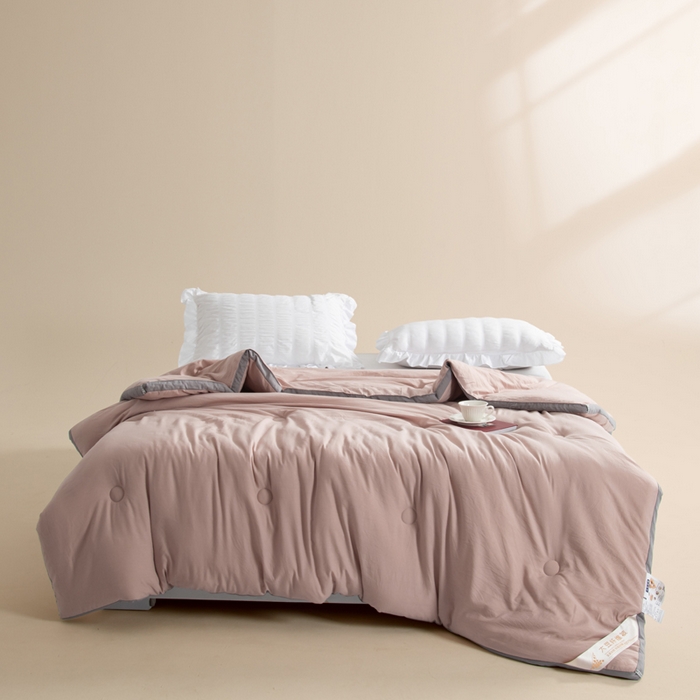 91家纺网 家纺一手货源 找家纺 森林人 2025新款A类水洗棉立体大豆纤维被夏被春秋被冬被被子被芯 立体-卡其