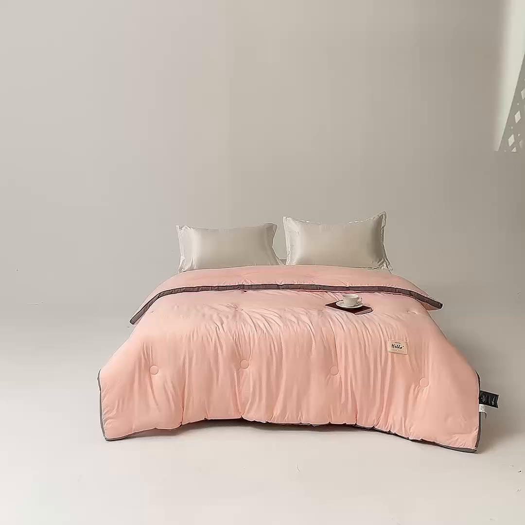 91家纺网 家纺一手货源 找家纺 森林人 2025新款A类水洗棉立体纤维被夏被春秋被冬被被子被芯 立体-浅玉