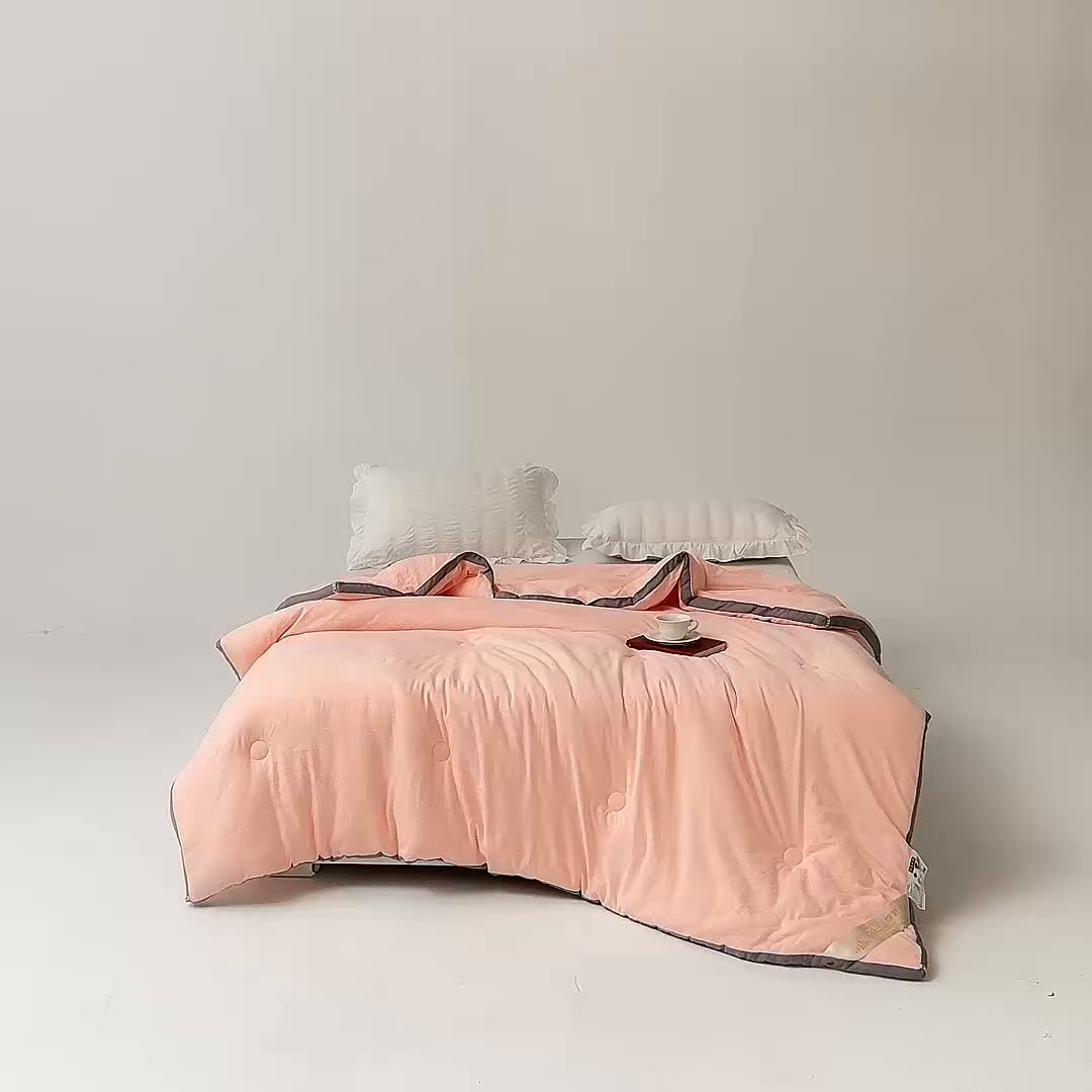 91家纺网 家纺一手货源 找家纺 森林人 2025新款A类水洗棉立体大豆纤维被夏被春秋被冬被被子被芯 立体-优雅玉