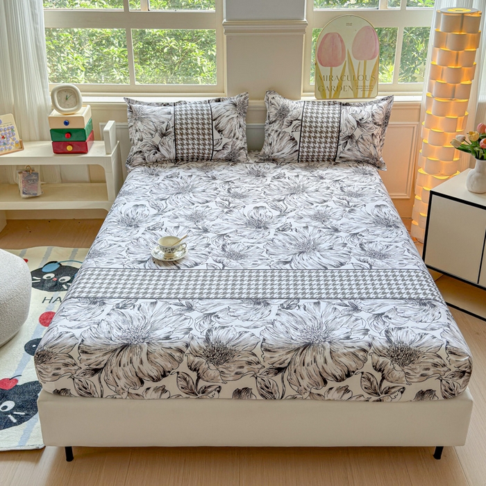 91家纺网 家纺一手货源 找家纺 （总）佑佳家纺 2025年新款铂金棉芦荟棉单床笠，有配套枕套「支持定制各种尺寸」