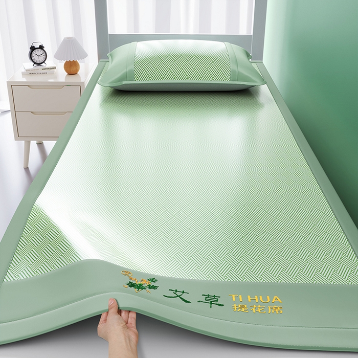 91家纺网 家纺一手货源 找家纺 （总）眠多宝 2025新款凉感艾草冰丝席凉席