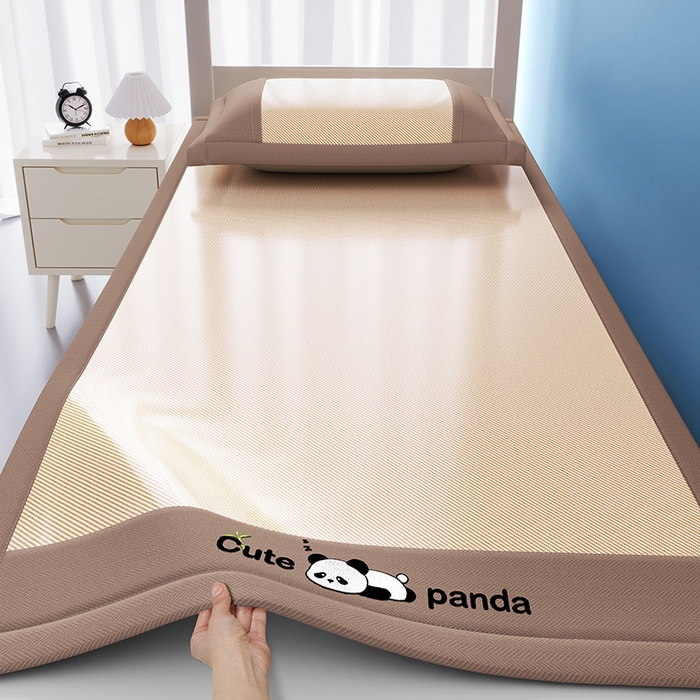 眠多宝 2025新款凉感冰丝席凉席-嘟嘟熊 素雅咖