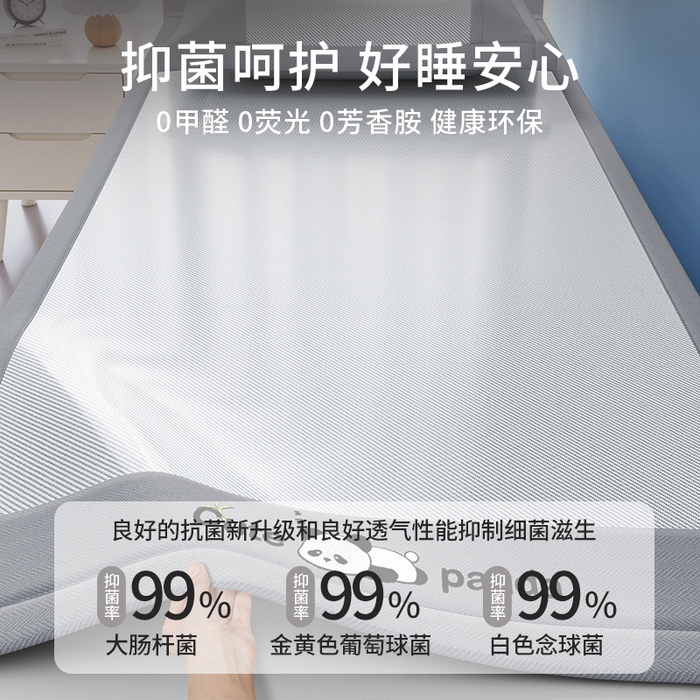 91家纺网 家纺一手货源 找家纺 眠多宝 2025新款凉感冰丝席凉席-嘟嘟熊 高级灰