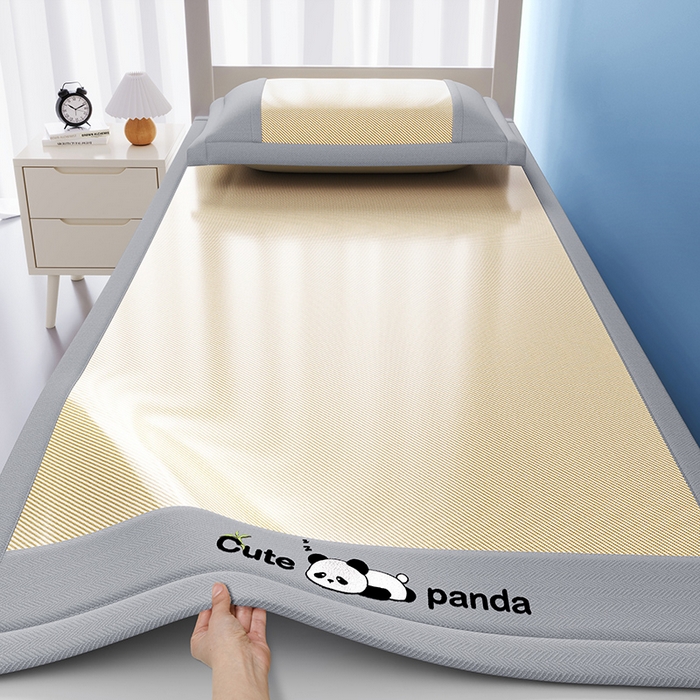 眠多宝 2025新款凉感冰丝席凉席-嘟嘟熊 柠檬黄