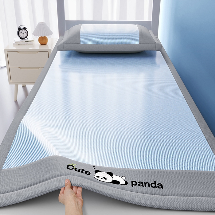 眠多宝 2025新款凉感冰丝席凉席-嘟嘟熊 薄雾蓝
