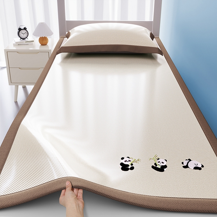 眠多宝 2025新款凉感冰丝席凉席-白熊日记 浅咖迹