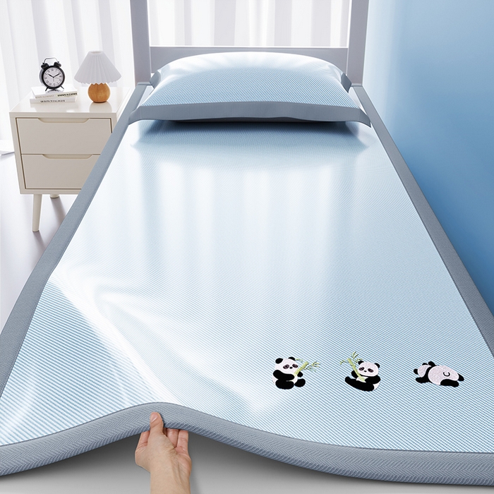 眠多宝 2025新款凉感冰丝席凉席-白熊日记 幽梦蓝