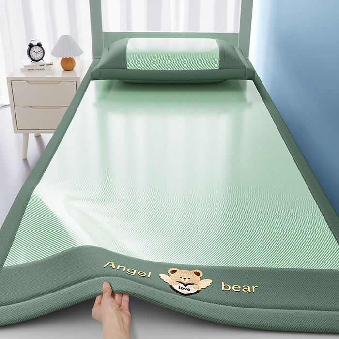 眠多宝 2025新款凉感冰丝席凉席-欢乐熊 苹果绿