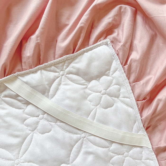 91家纺网 家纺一手货源 找家纺 网红馆 2025新款蕾丝花边全棉床裙四件套晨暮花间系列 绯红