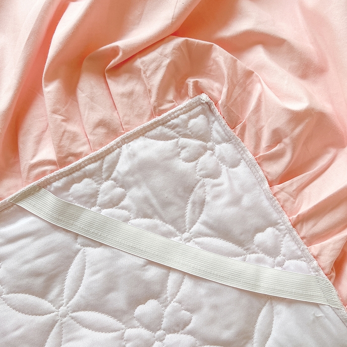 91家纺网 家纺一手货源 找家纺 网红馆 2025新款蕾丝花边全棉床裙晨暮花间系列 粉色