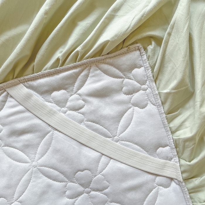 91家纺网 家纺一手货源 找家纺 网红馆 2025新款蕾丝花边全棉床裙晨暮花间系列 麦绿