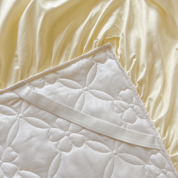 91家纺网 家纺一手货源 找家纺 网红馆 2025新款蕾丝花边全棉床裙晨暮花间系列 米色