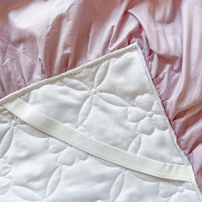 91家纺网 家纺一手货源 找家纺 网红馆 2025新款蕾丝花边全棉床裙晨暮花间系列 浅紫