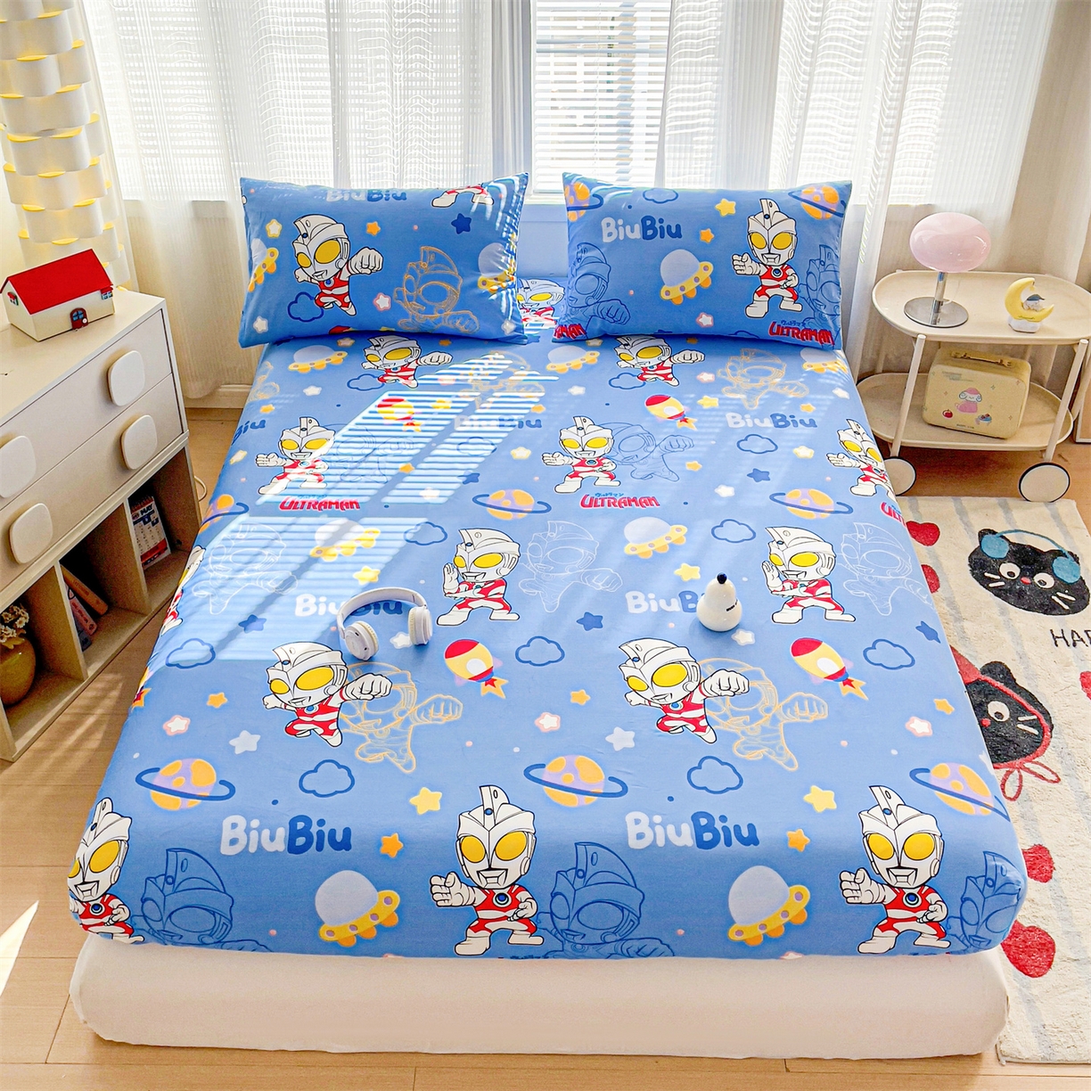 名兮家居 2025新款全棉纯棉13372经典奥特曼-三丽鸥成人床床笠单件单床笠【含防伪标】 光线王子
