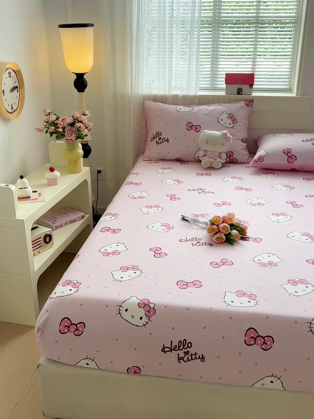 91家纺网 家纺一手货源 找家纺 名兮家居 2025新款全棉纯棉13372经典奥特曼-三丽鸥成人床床笠单件单床笠【含防伪标】 呆萌kt