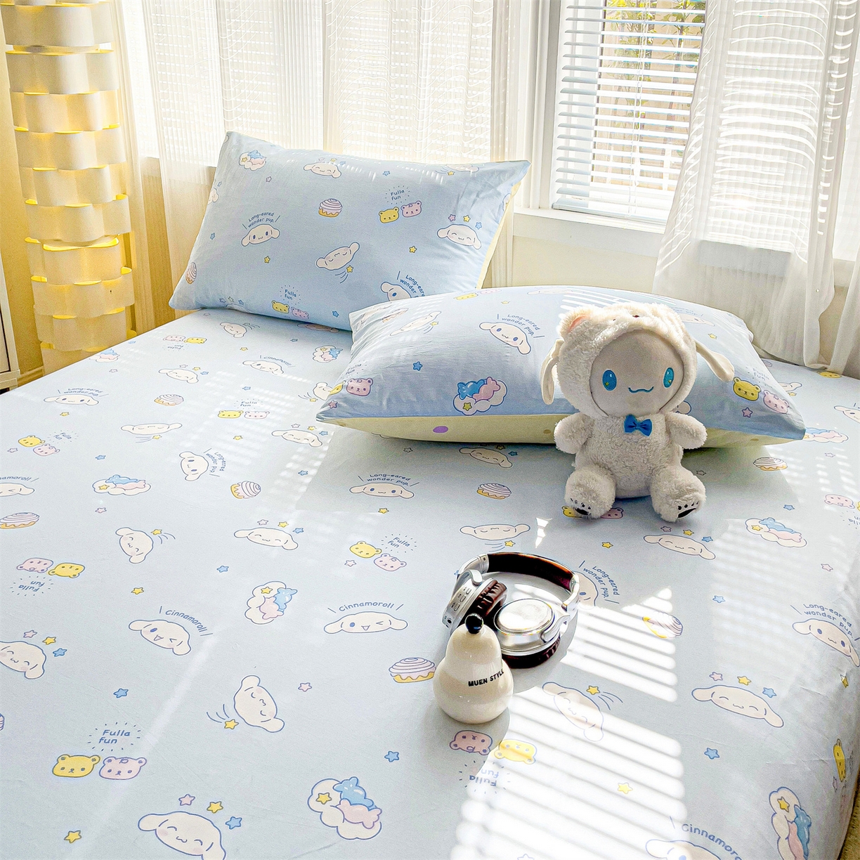 91家纺网 家纺一手货源 找家纺 名兮家居 2025新款全棉纯棉13372经典奥特曼-三丽鸥成人床床笠单件单床笠【含防伪标】 蛋糕玉桂狗