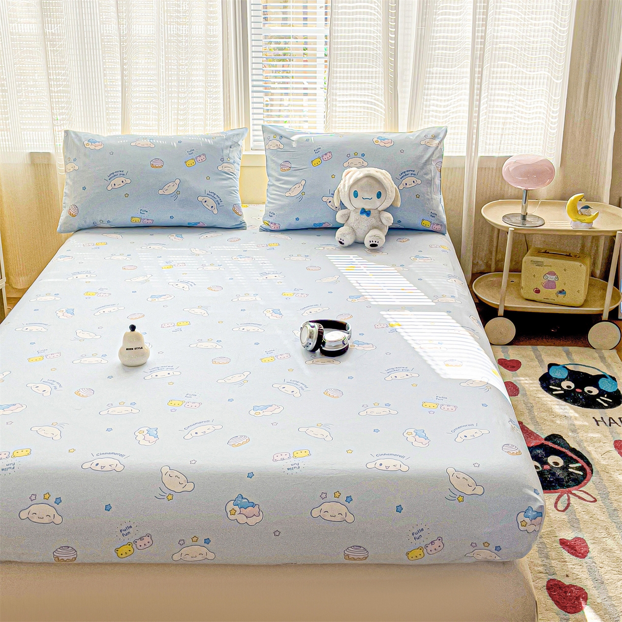 91家纺网 家纺一手货源 找家纺 名兮家居 2025新款全棉纯棉13372经典奥特曼-三丽鸥成人床床笠单件单床笠【含防伪标】 蛋糕玉桂狗