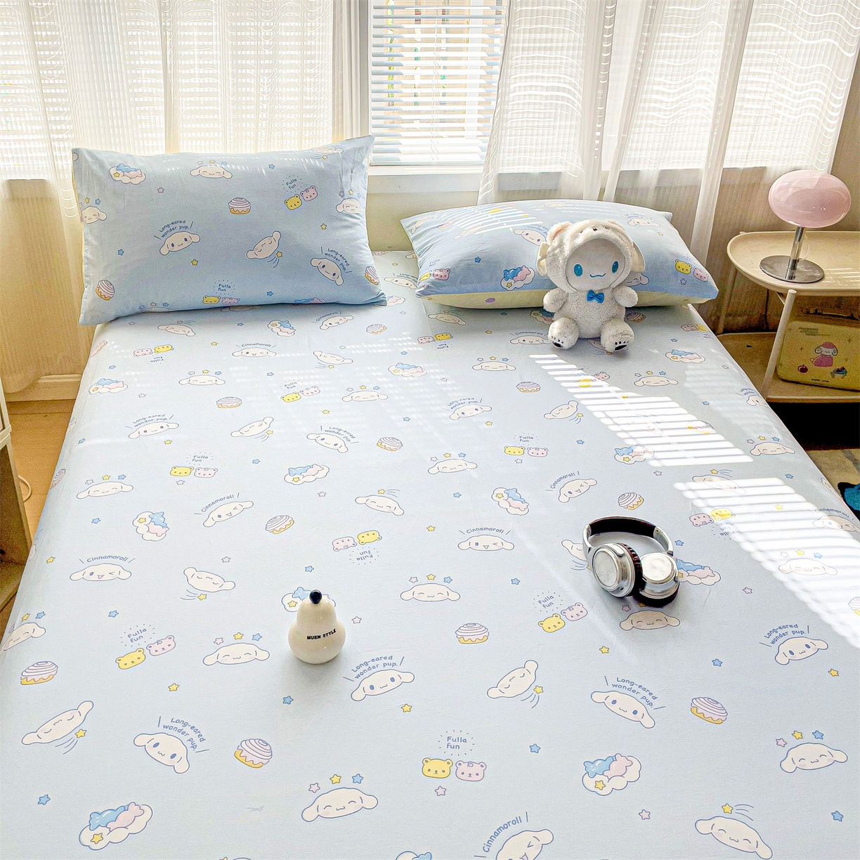 91家纺网 家纺一手货源 找家纺 名兮家居 2025新款全棉纯棉13372经典奥特曼-三丽鸥成人床床笠单件单床笠【含防伪标】 蛋糕玉桂狗