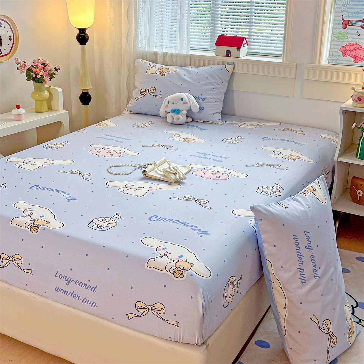 91家纺网 家纺一手货源 找家纺 名兮家居 2025新款全棉纯棉13372经典奥特曼-三丽鸥成人床床笠单件单床笠【含防伪标】 点点玉桂狗