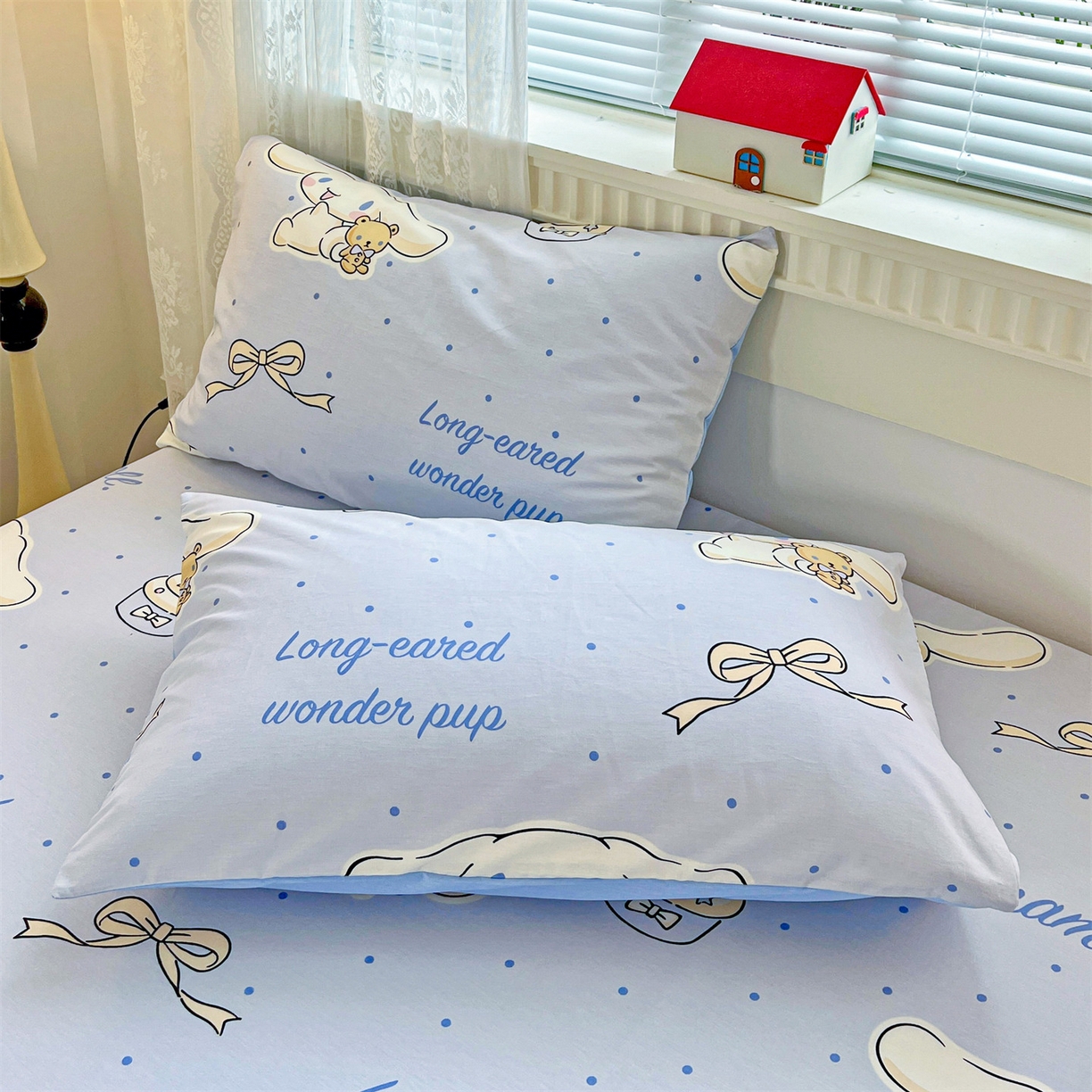 91家纺网 家纺一手货源 找家纺 名兮家居 2025新款全棉纯棉13372经典奥特曼-三丽鸥成人床床笠单件单床笠【含防伪标】 点点玉桂狗