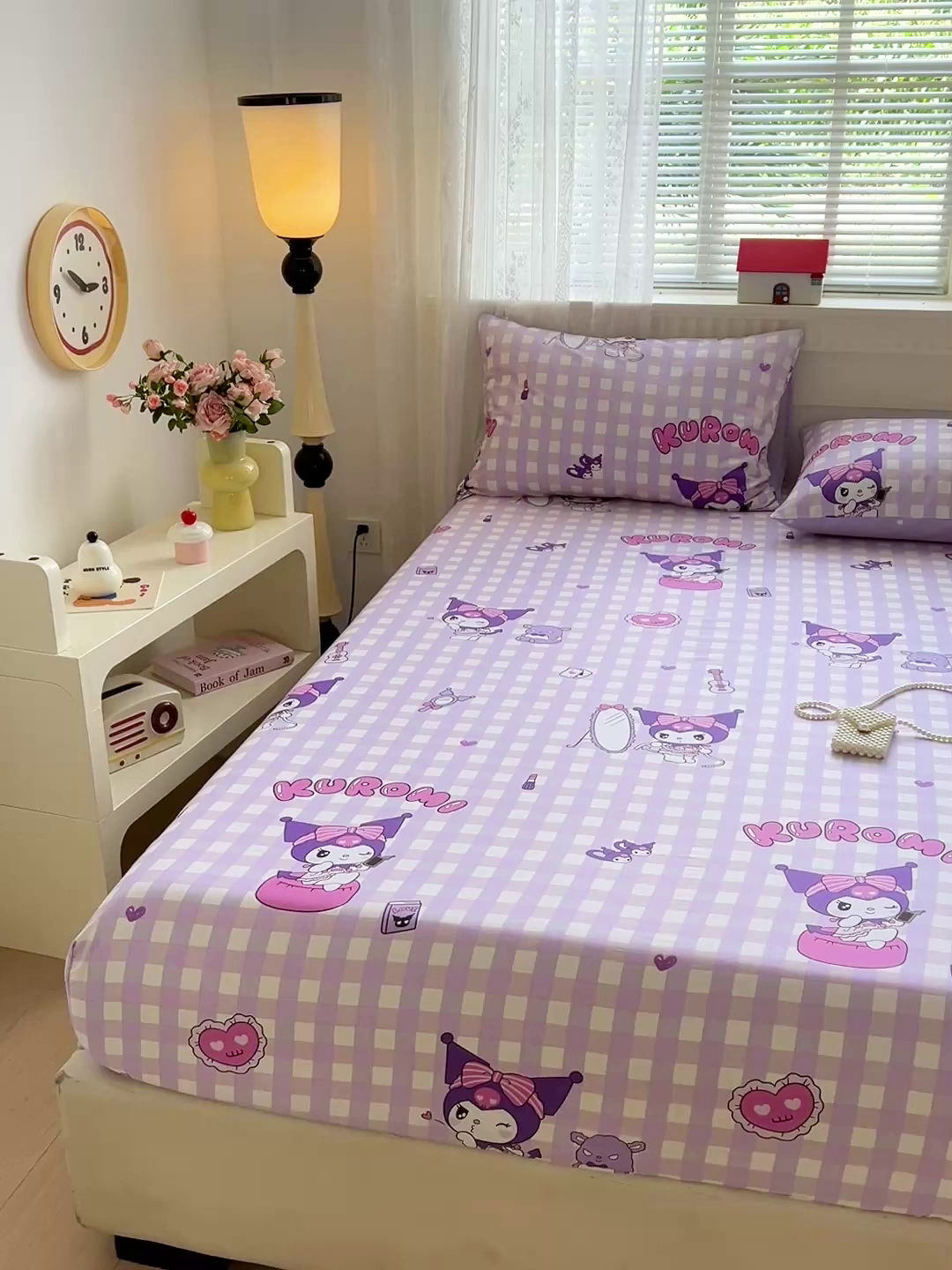 91家纺网 家纺一手货源 找家纺 名兮家居 2025新款全棉纯棉13372经典奥特曼-三丽鸥成人床床笠单件单床笠【含防伪标】 格子库洛米