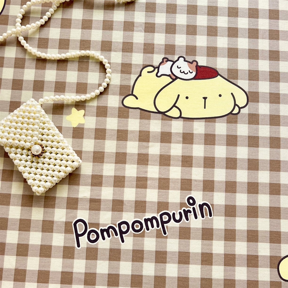 91家纺网 家纺一手货源 找家纺 名兮家居 2025新款全棉纯棉13372经典奥特曼-三丽鸥成人床床笠单件单床笠【含防伪标】 焦糖布丁狗