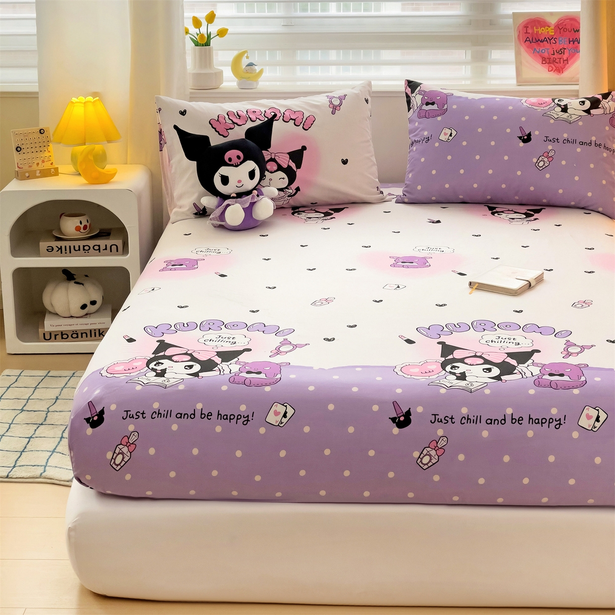 91家纺网 家纺一手货源 找家纺 名兮家居 2025新款全棉纯棉13372经典奥特曼-三丽鸥成人床床笠单件单床笠【含防伪标】 美美库洛米