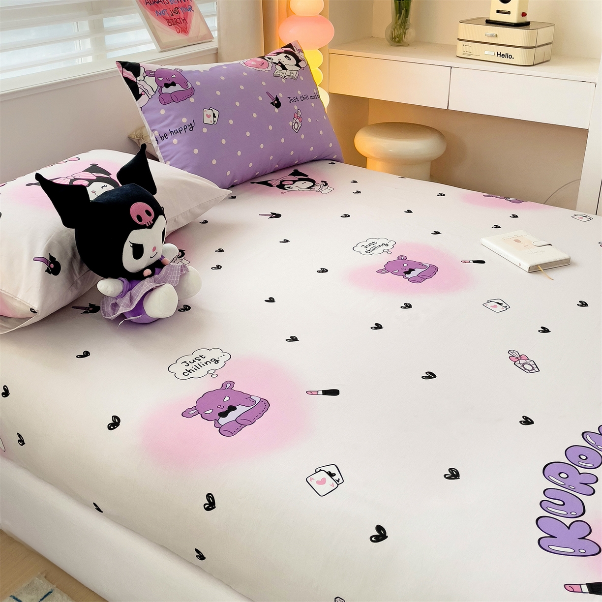 91家纺网 家纺一手货源 找家纺 名兮家居 2025新款全棉纯棉13372经典奥特曼-三丽鸥成人床床笠单件单床笠【含防伪标】 美美库洛米