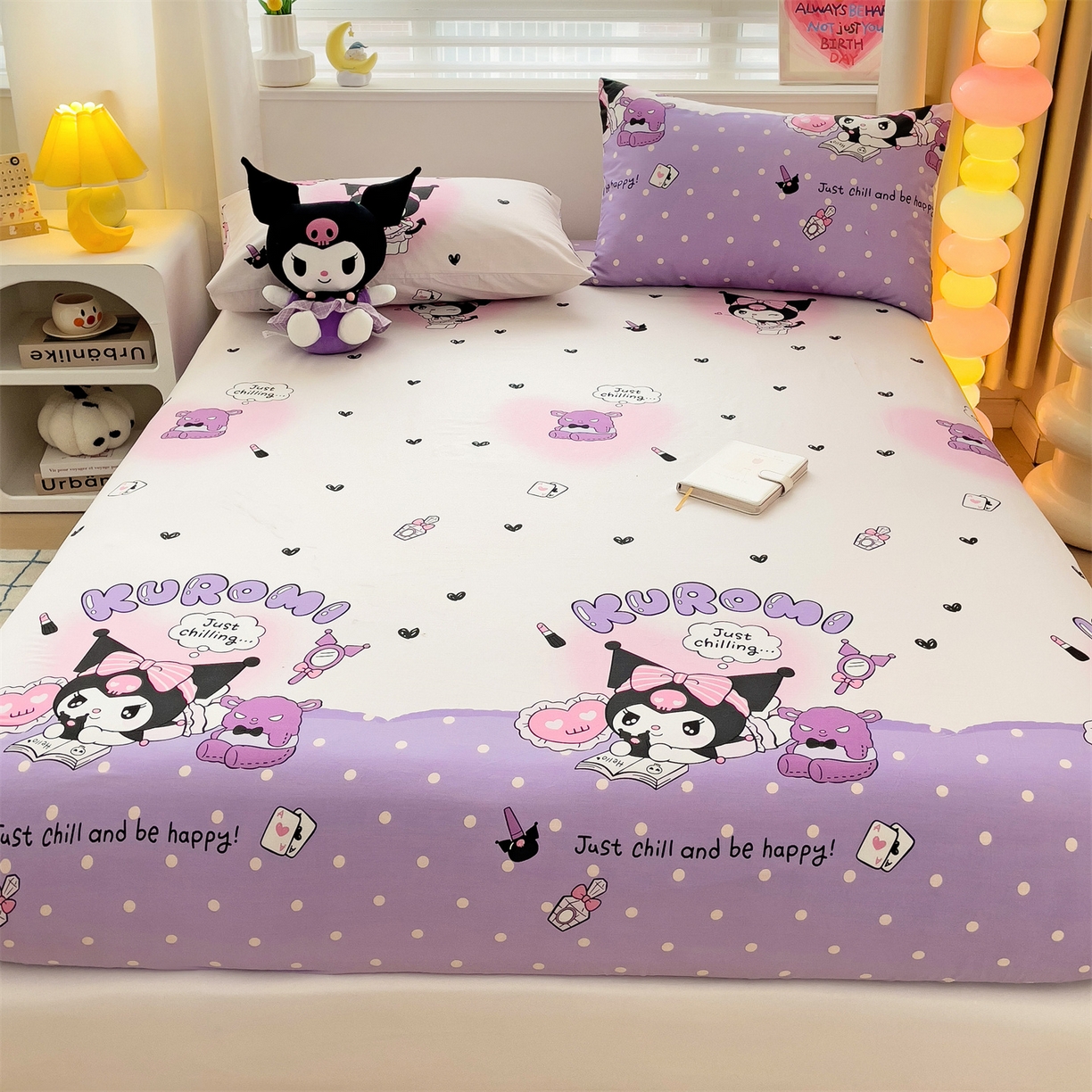 91家纺网 家纺一手货源 找家纺 名兮家居 2025新款全棉纯棉13372经典奥特曼-三丽鸥成人床床笠单件单床笠【含防伪标】 美美库洛米